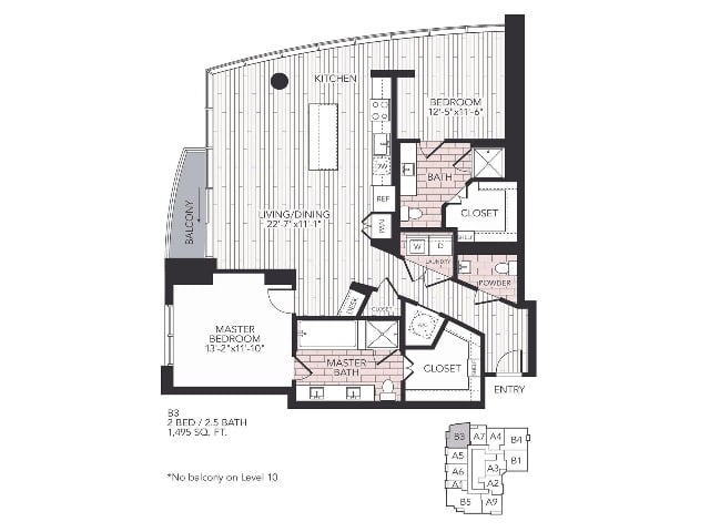 B3 floorplan layout