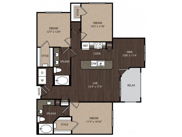 D1 floorplan layout