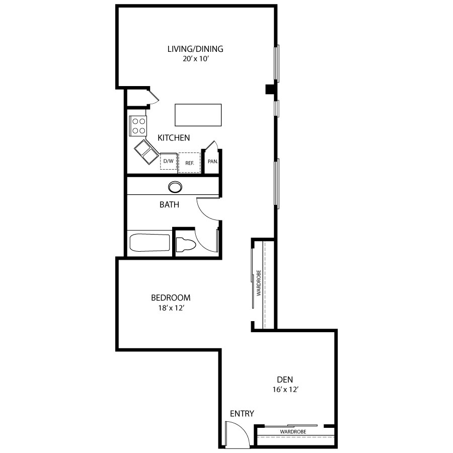 L2A-A - Vintage floorplan layout