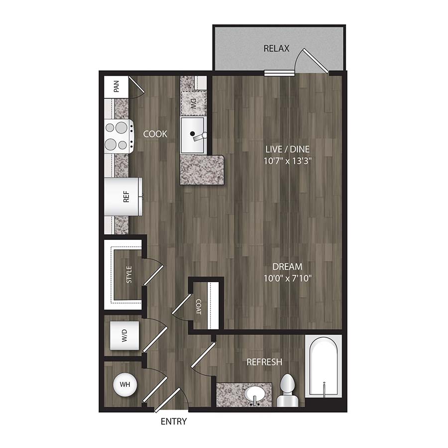 E1 - 0X1 floorplan layout