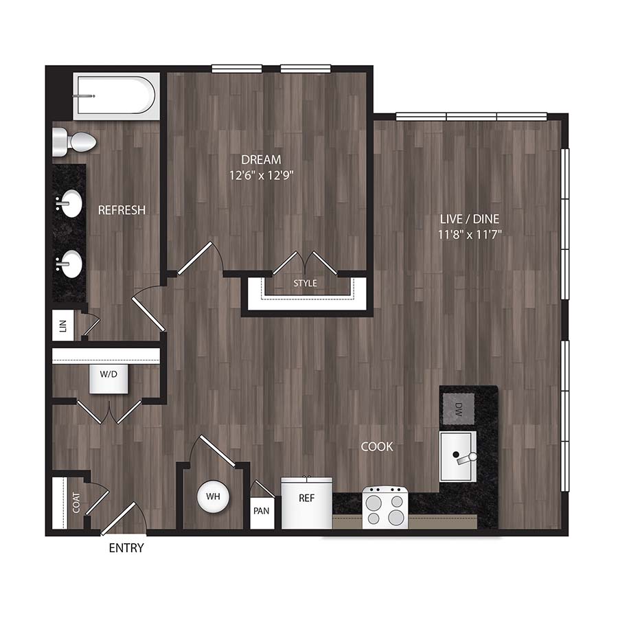 A4 - 1X1 floorplan layout