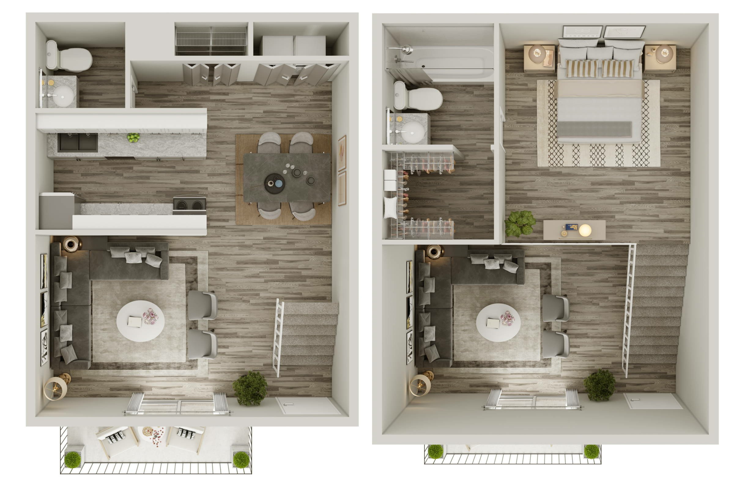 1 Bedroom 1.5 Bath - RR Reno floorplan layout