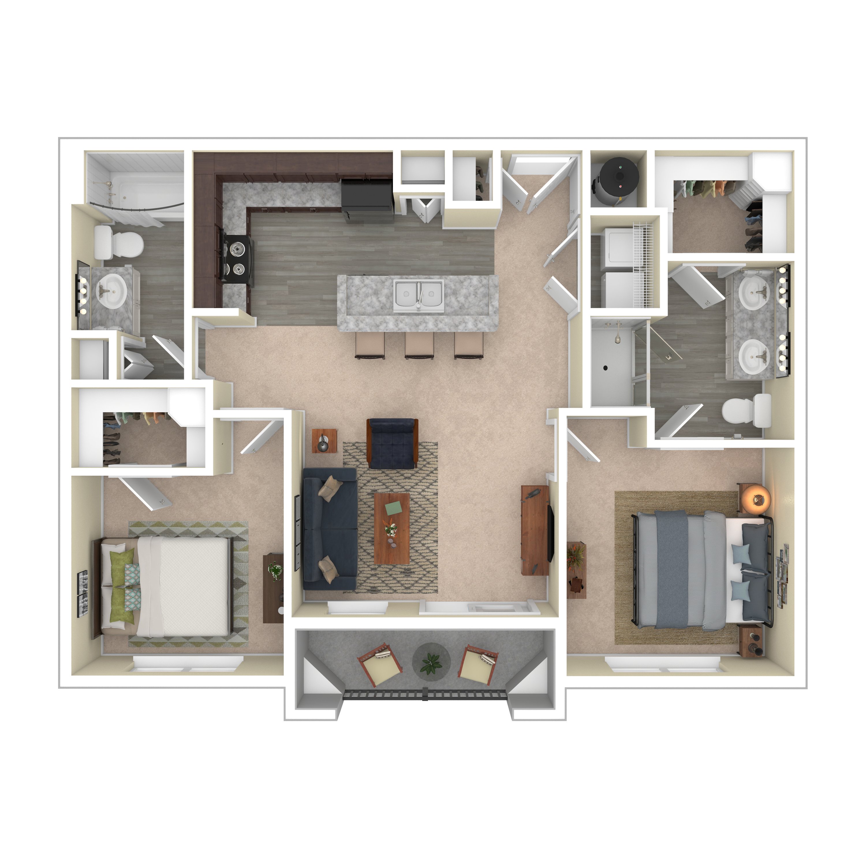 2x2 floorplan layout