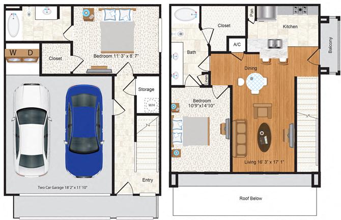 2A w/ Balcony Renovation 2 floorplan layout
