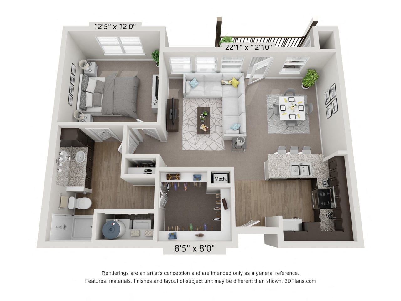 The Milan - B1 floorplan layout