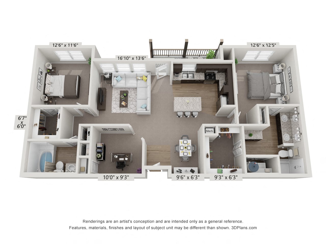 The Palermo - E1 floorplan layout