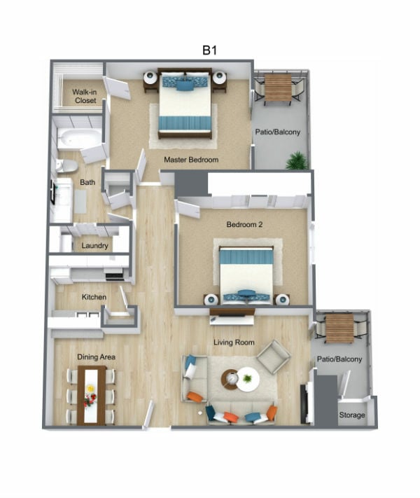 B1 floorplan layout