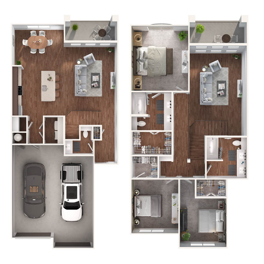 Espresso Townhome floorplan layout