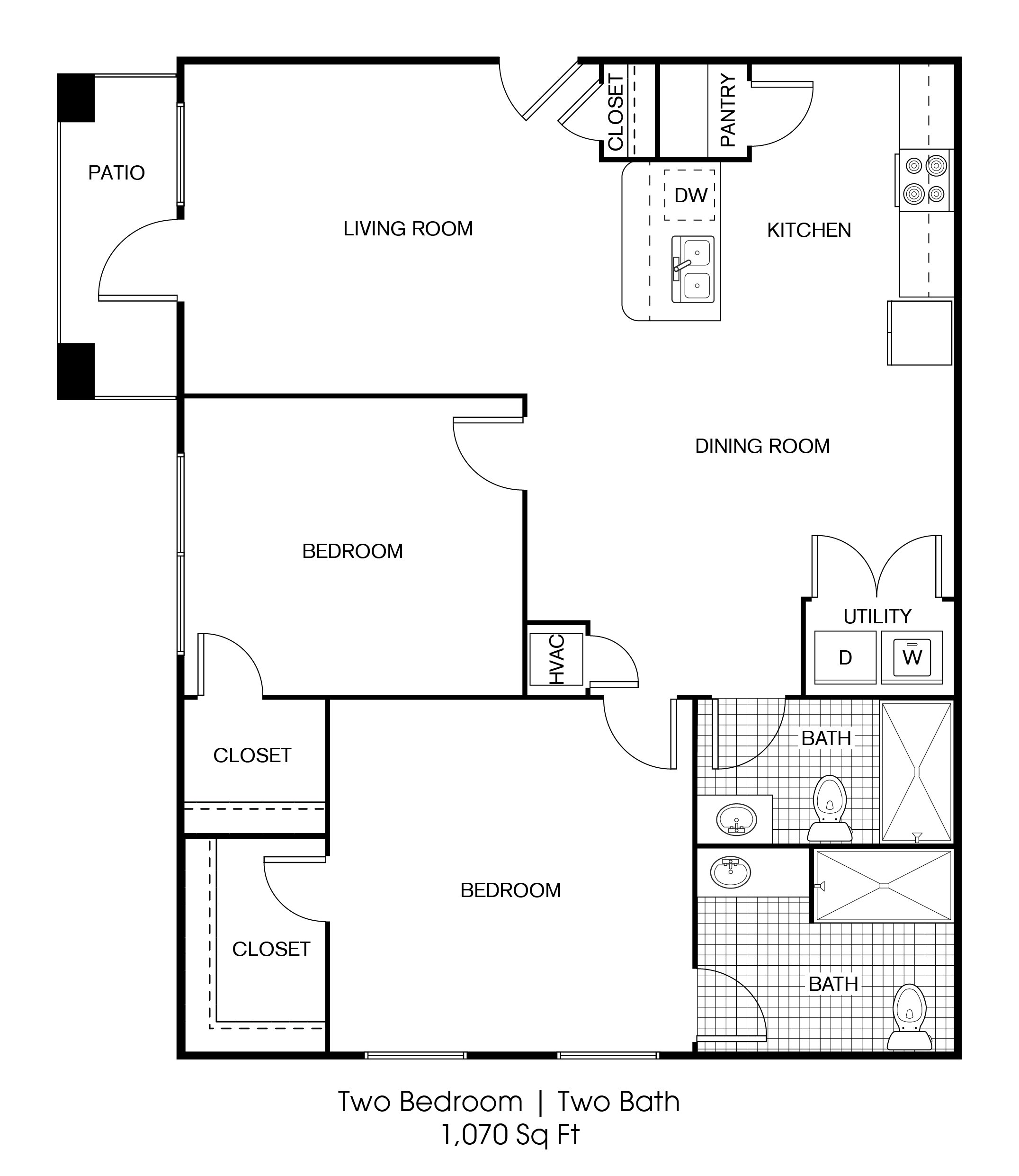 2\/2 floorplan layout