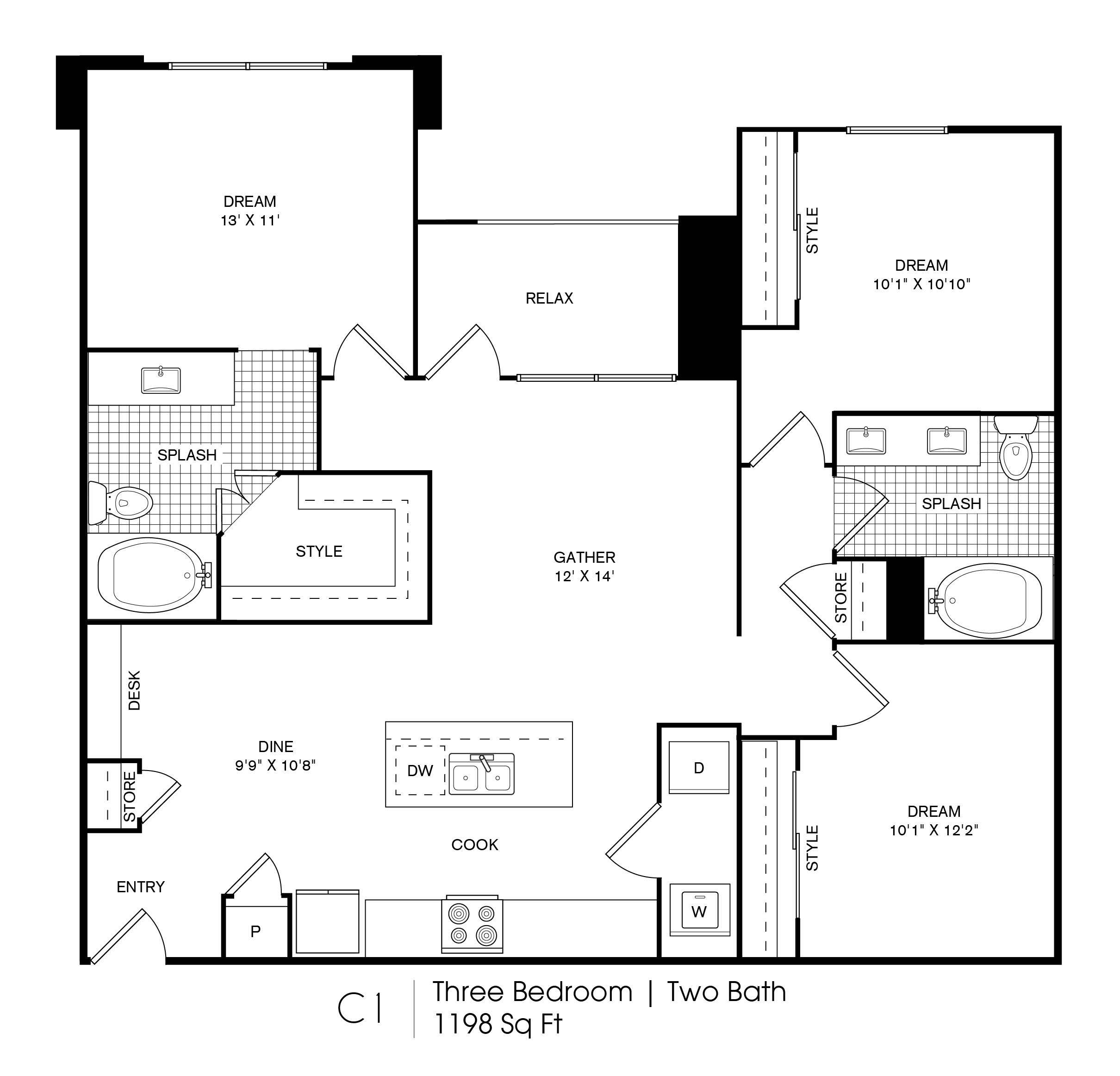 C1 floorplan layout