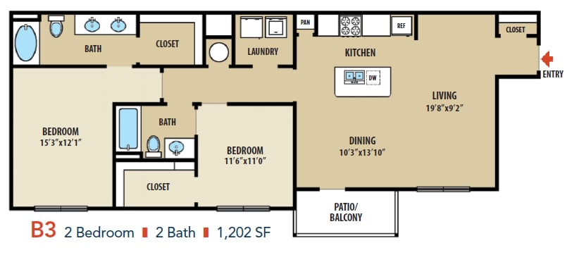 B3 floorplan layout