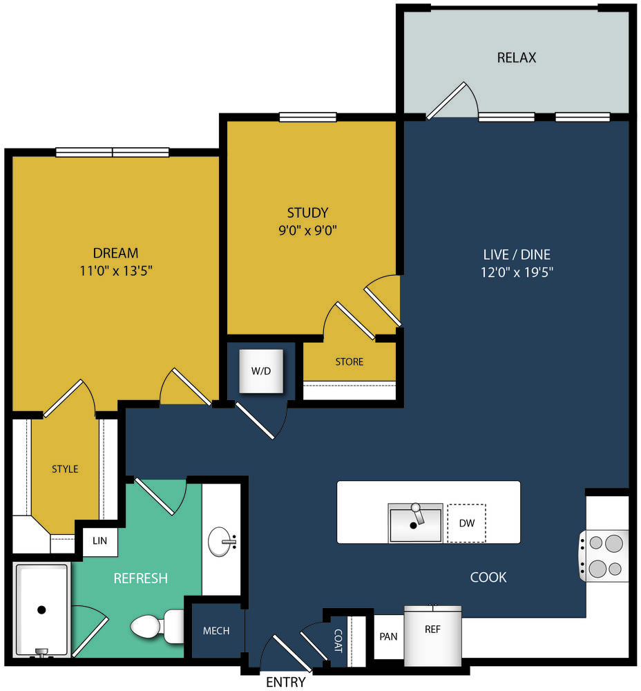 A1D floorplan layout
