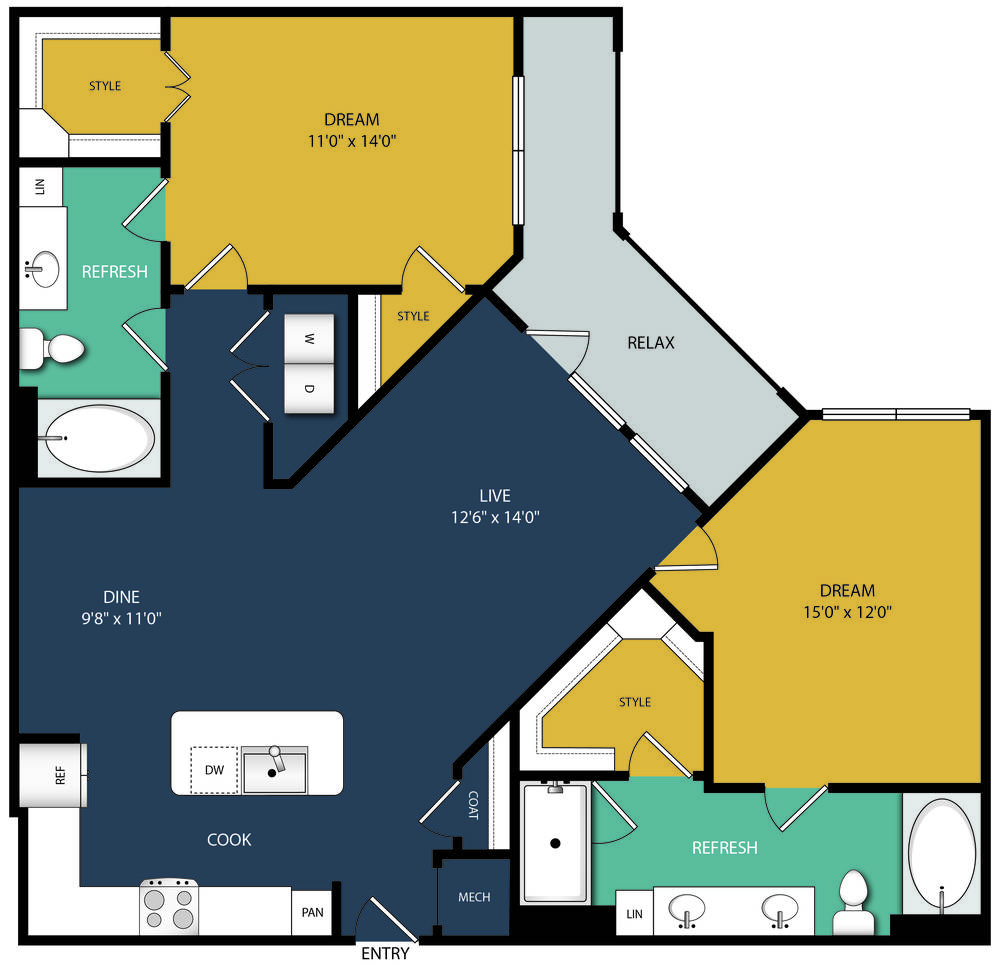 B2B floorplan layout