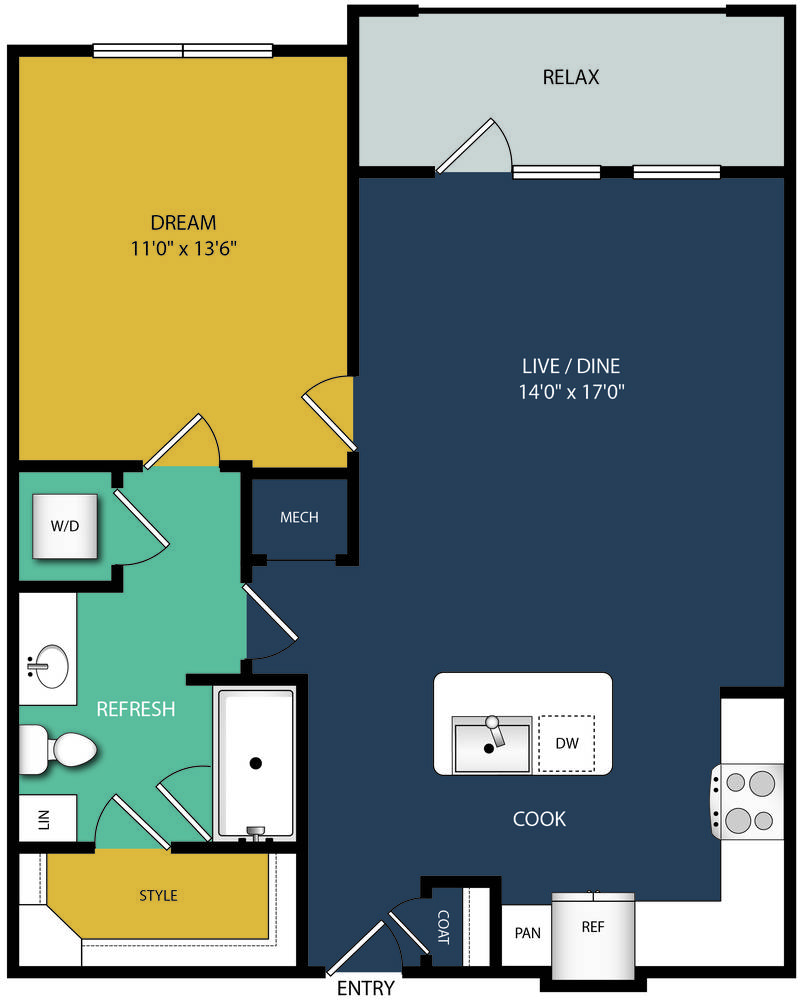 A1B floorplan layout
