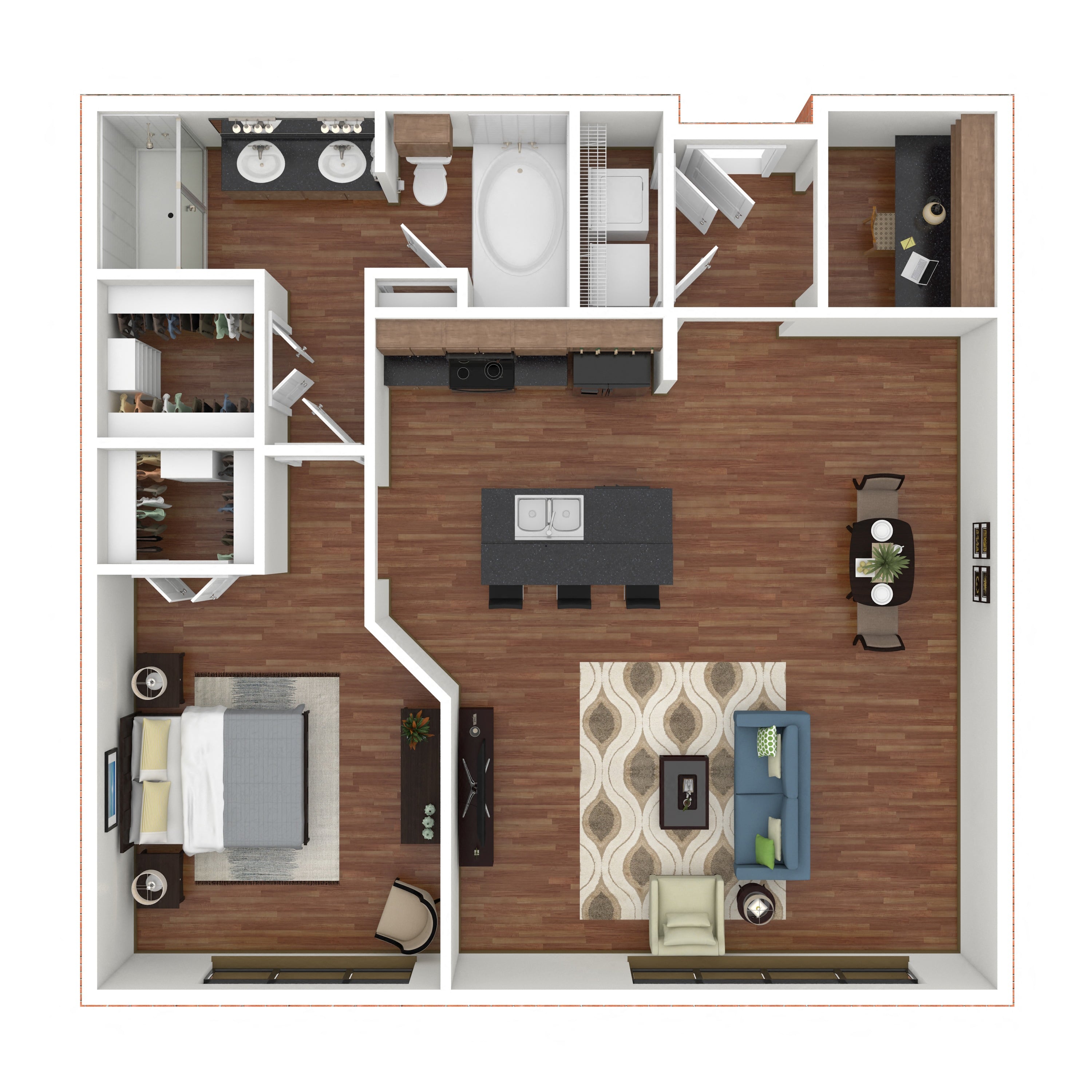 A8 - Affordable 3 floorplan layout