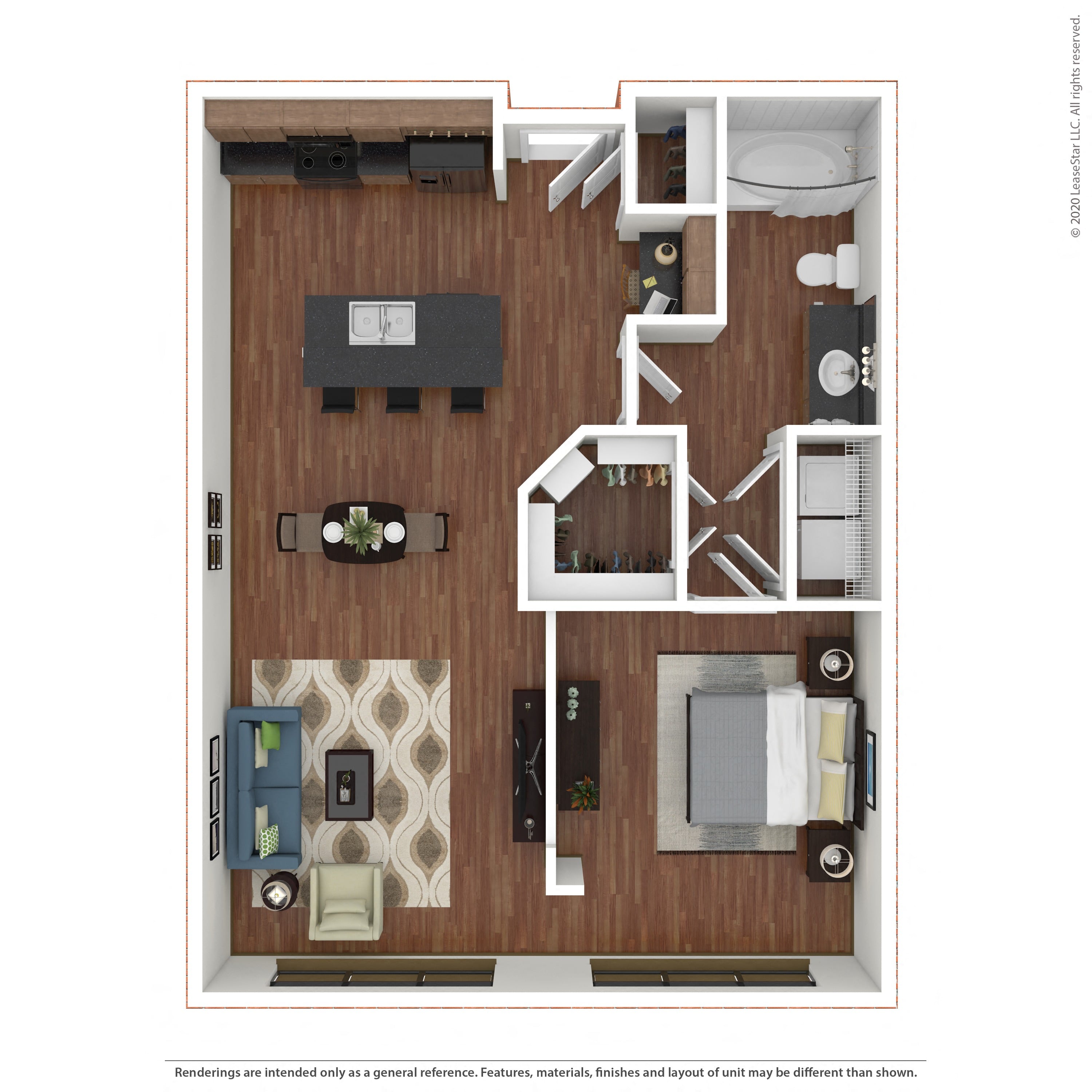 A1 - Affordable 1 floorplan layout