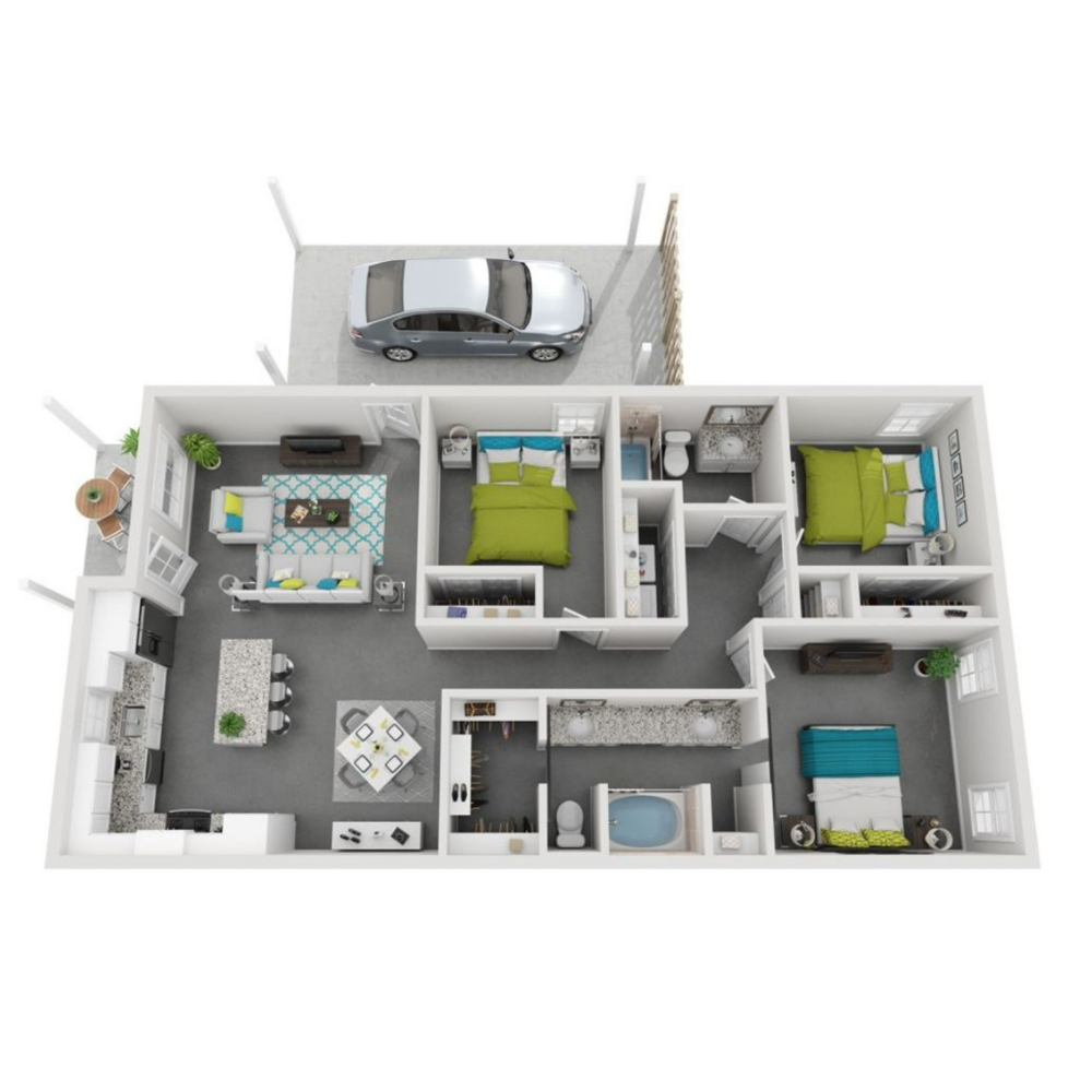 3 Bed MY floorplan layout