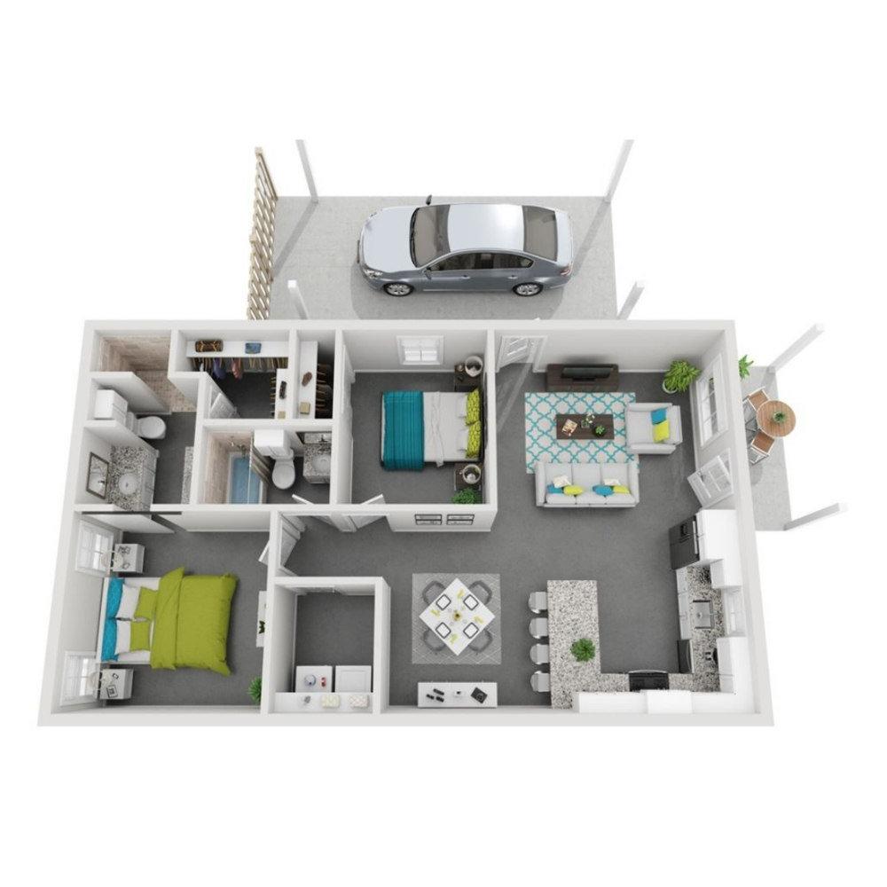 2 Bed SY floorplan layout