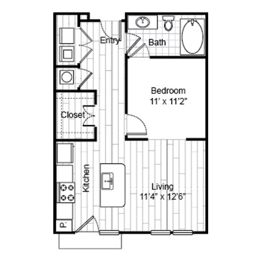 E1 floorplan layout