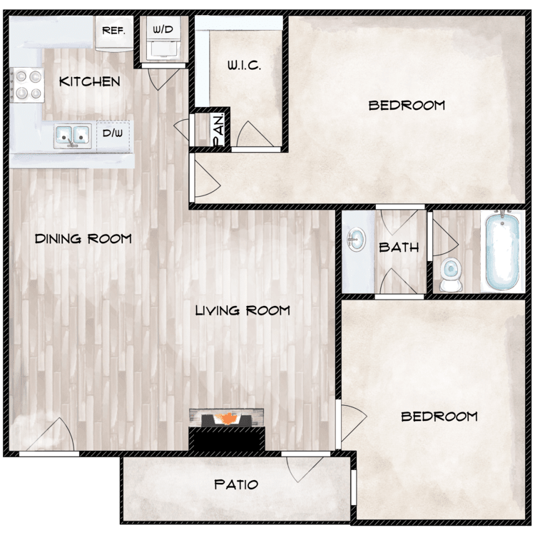 Plan E floorplan layout