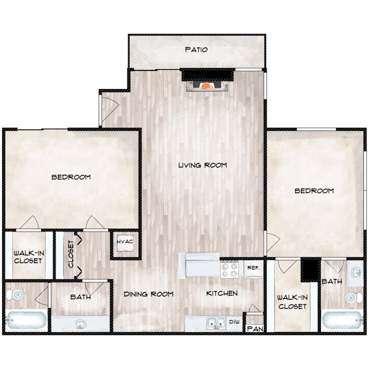 Plan F floorplan layout