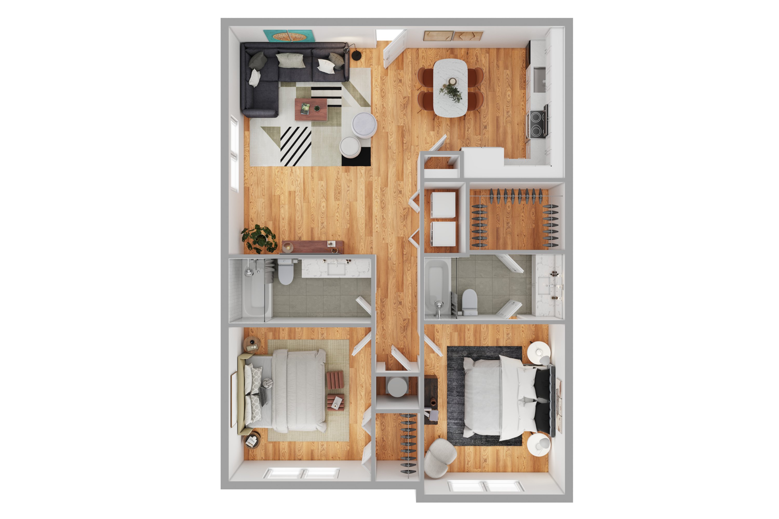 2x2 floorplan layout