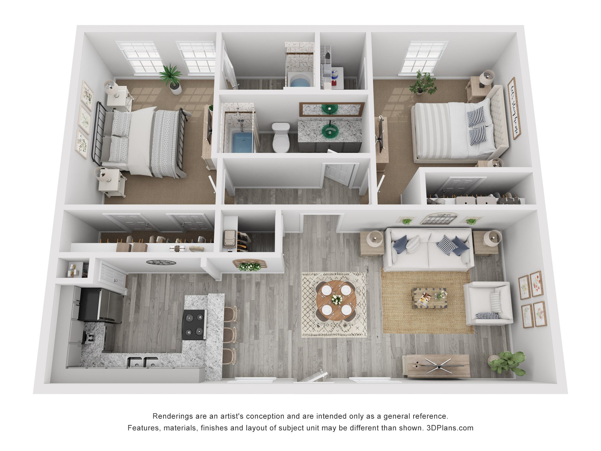 2x2A-LR floorplan layout