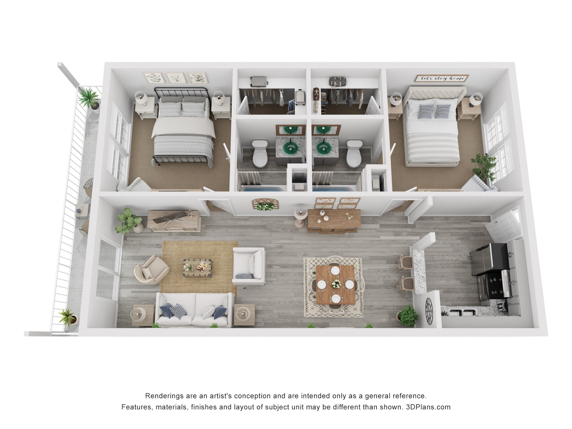 2x2D-LR floorplan layout