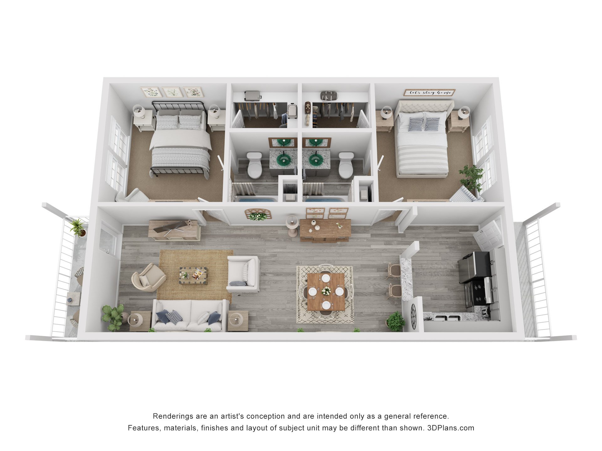 2x2E-LR floorplan layout