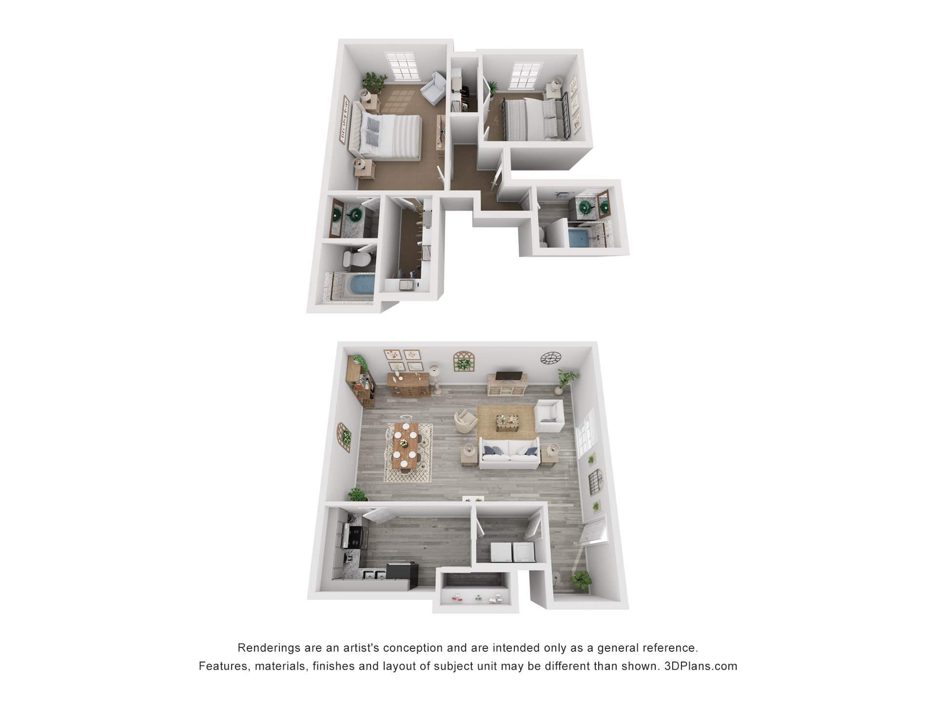 3x2B-TH-LR floorplan layout