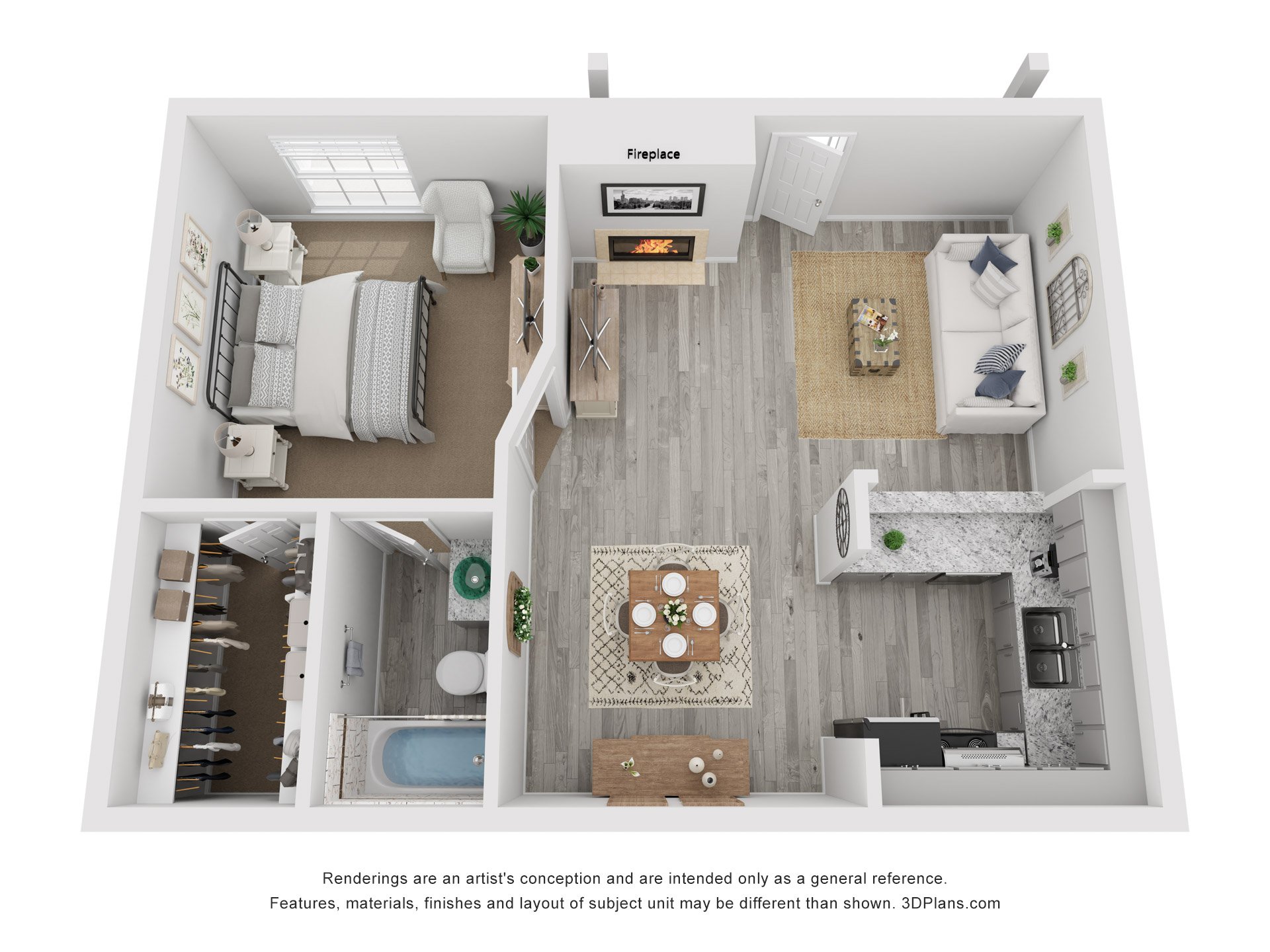 1x1D-LR floorplan layout