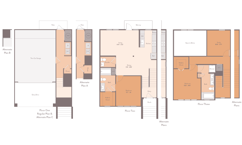 TH2 Townhome floorplan layout