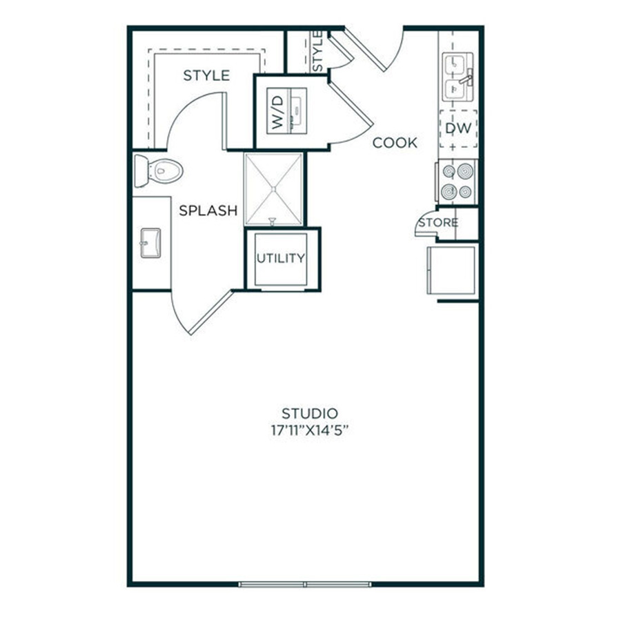 Studio B floorplan layout