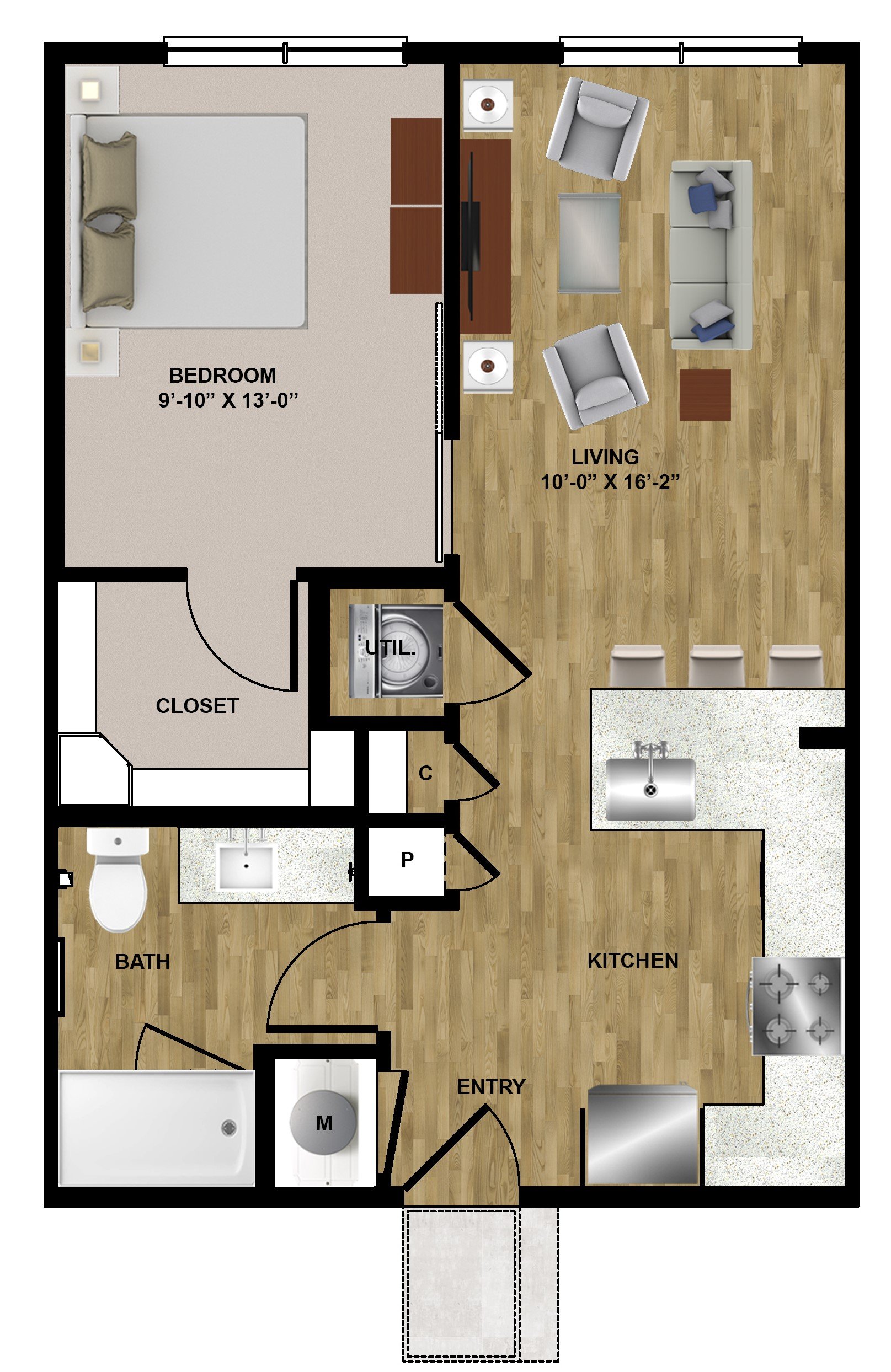 Minimalist | A1(a) floorplan layout