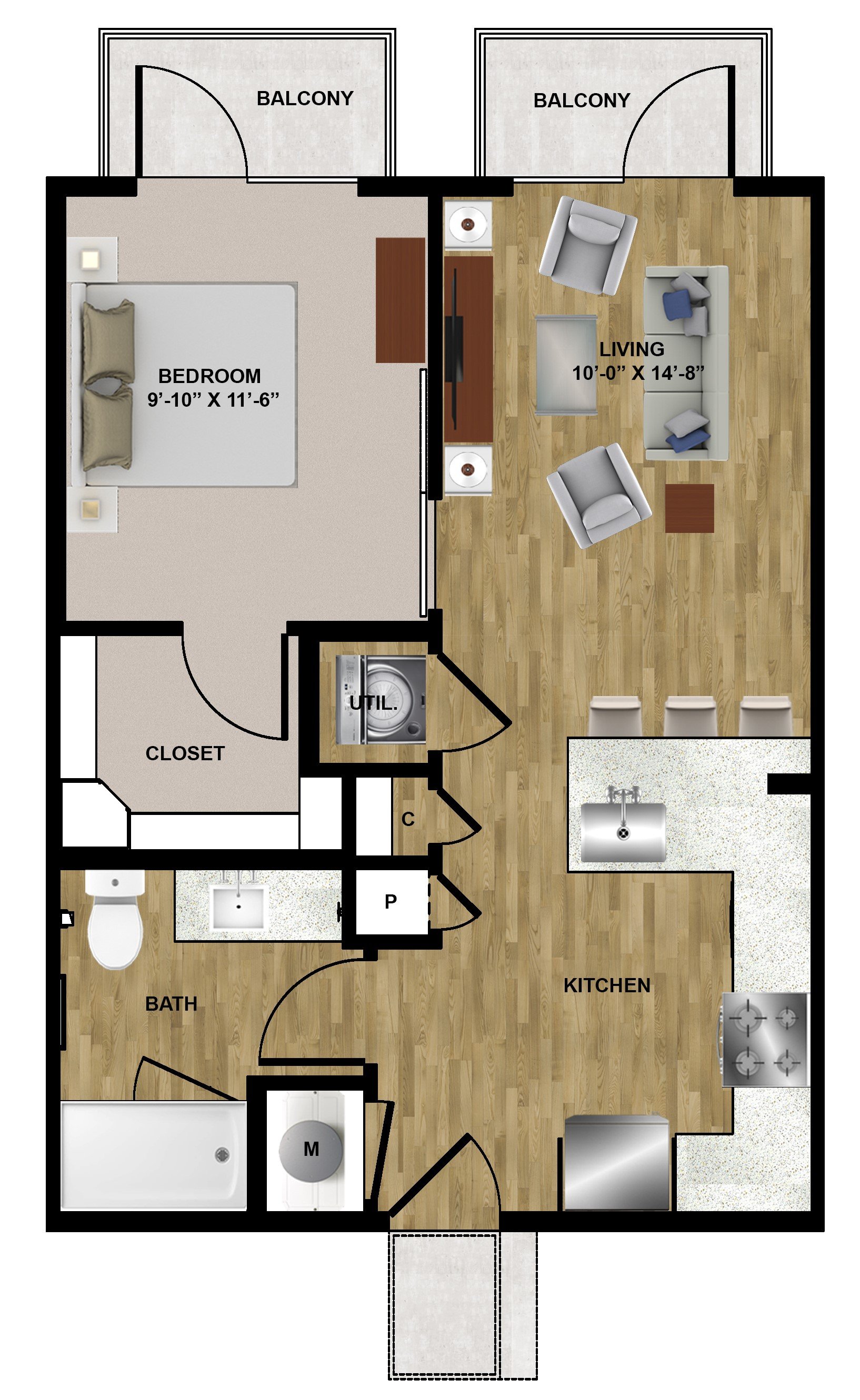 Minimalist | A1(c) floorplan layout