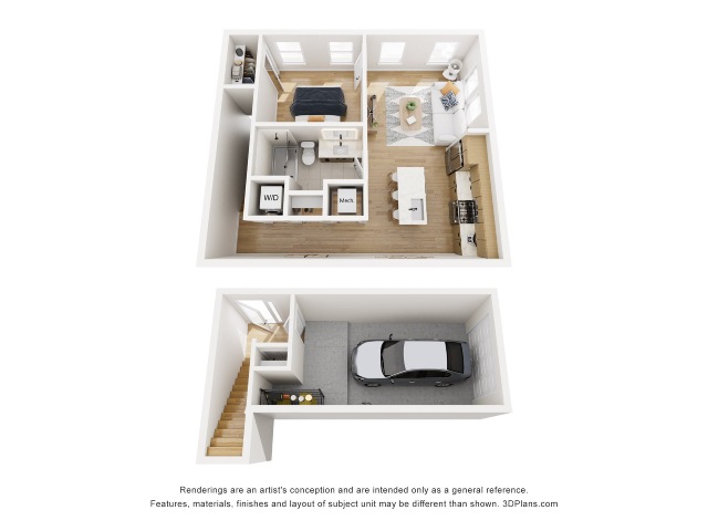 Townhome A1 floorplan layout