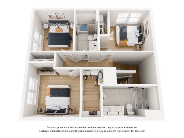 Townhome C1 floorplan layout
