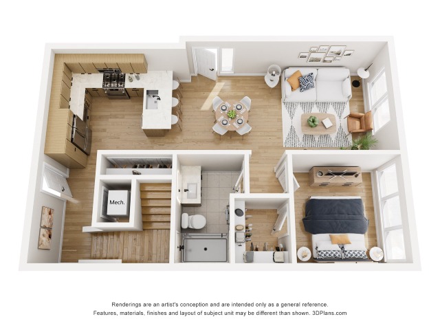 Townhome C2 floorplan layout