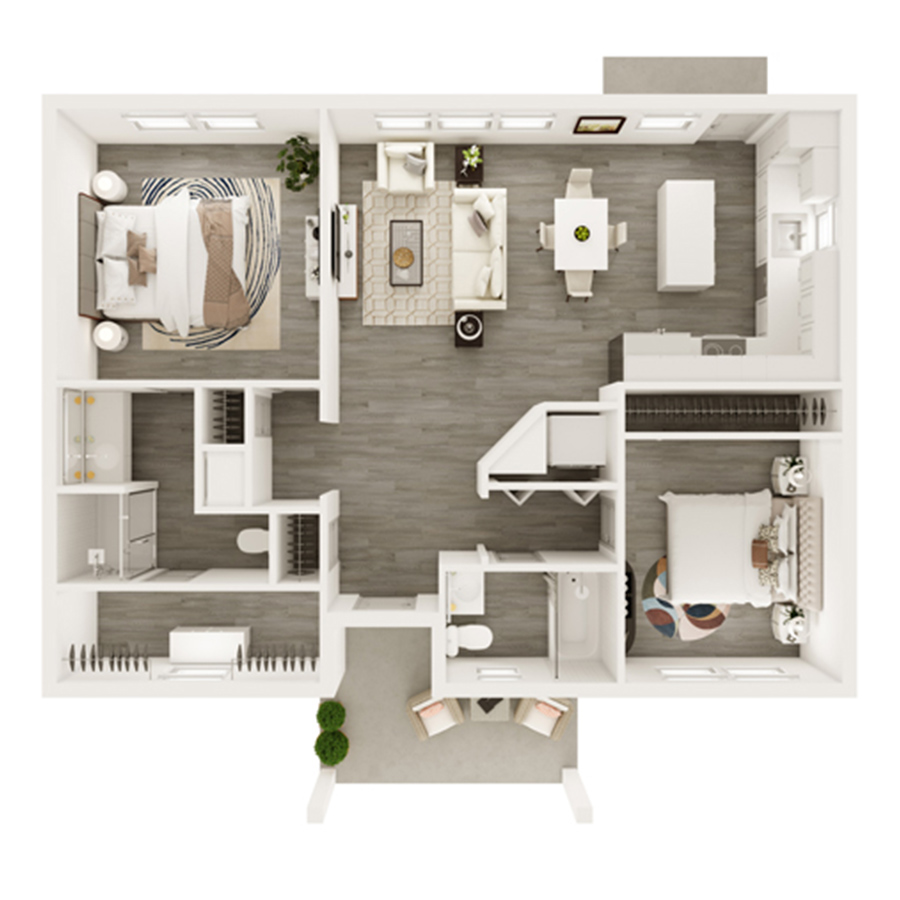 Garden - Cottage with Yard floorplan layout