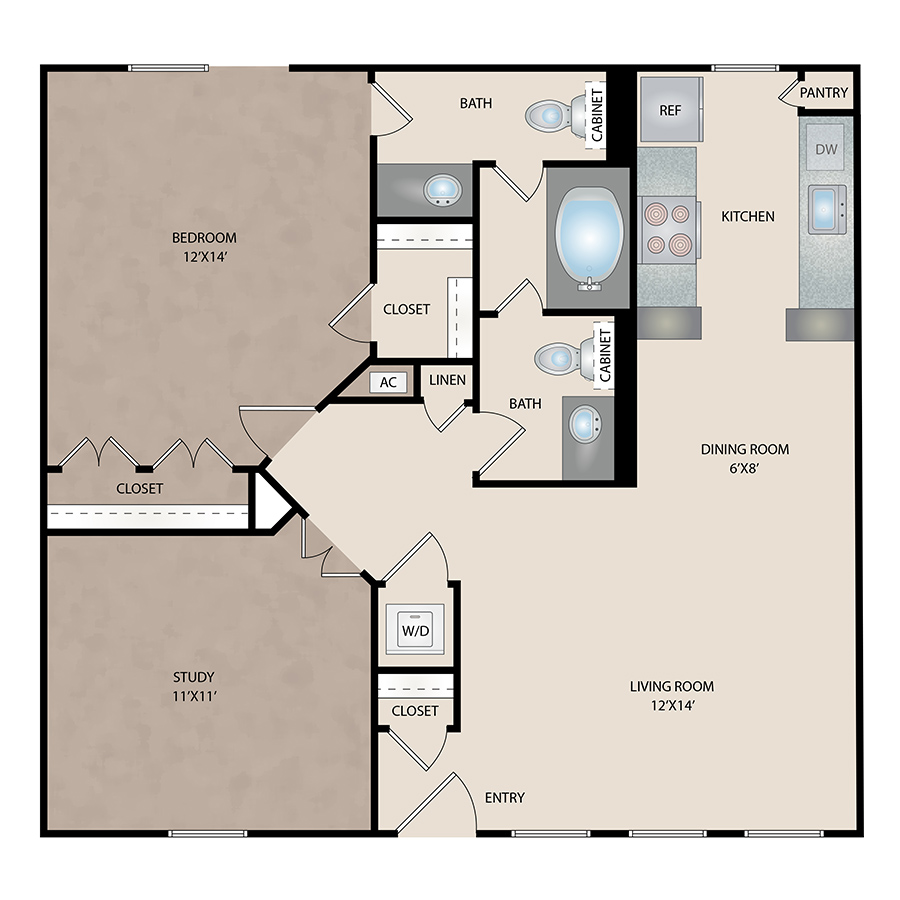 A4 STUDY floorplan layout