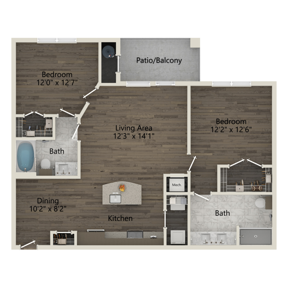 B2 floorplan layout