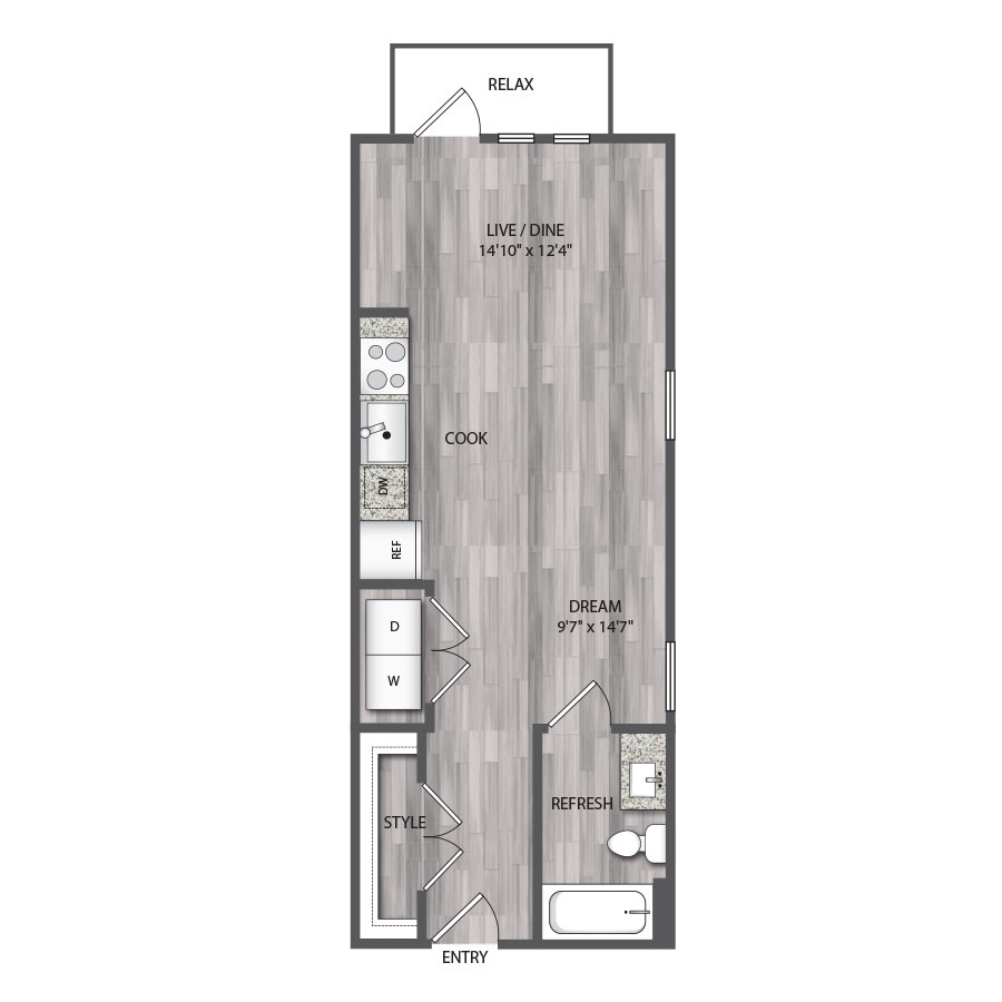 E1 floorplan layout