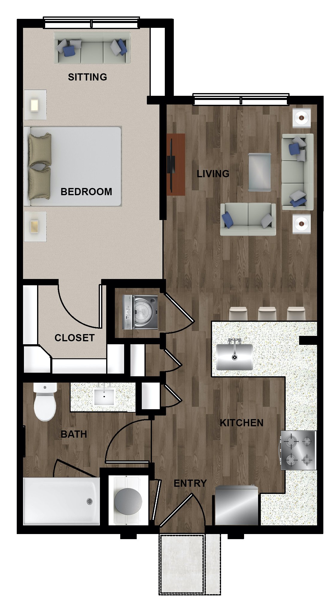 Minimalist | S1b floorplan layout