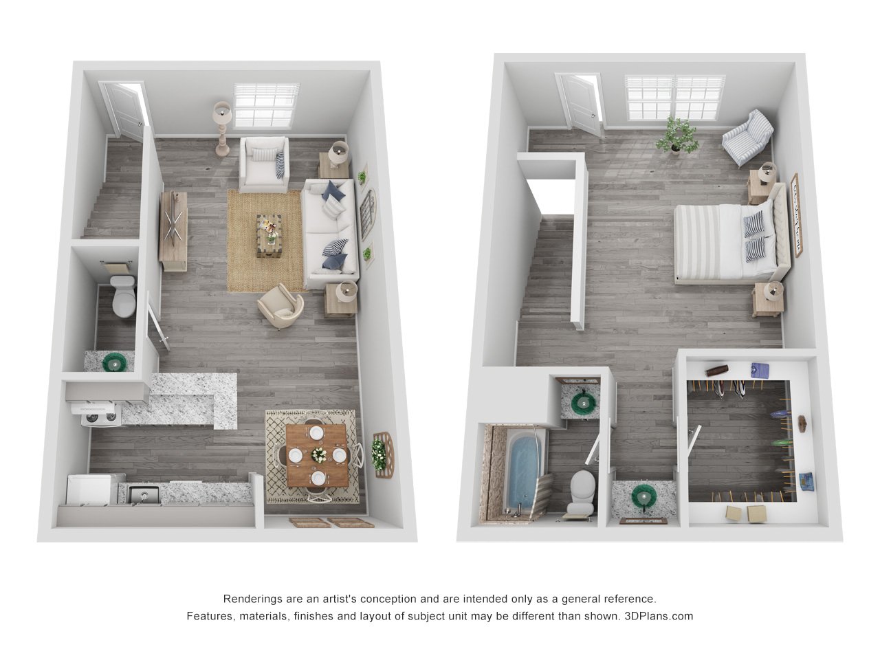1x1.5-R floorplan layout