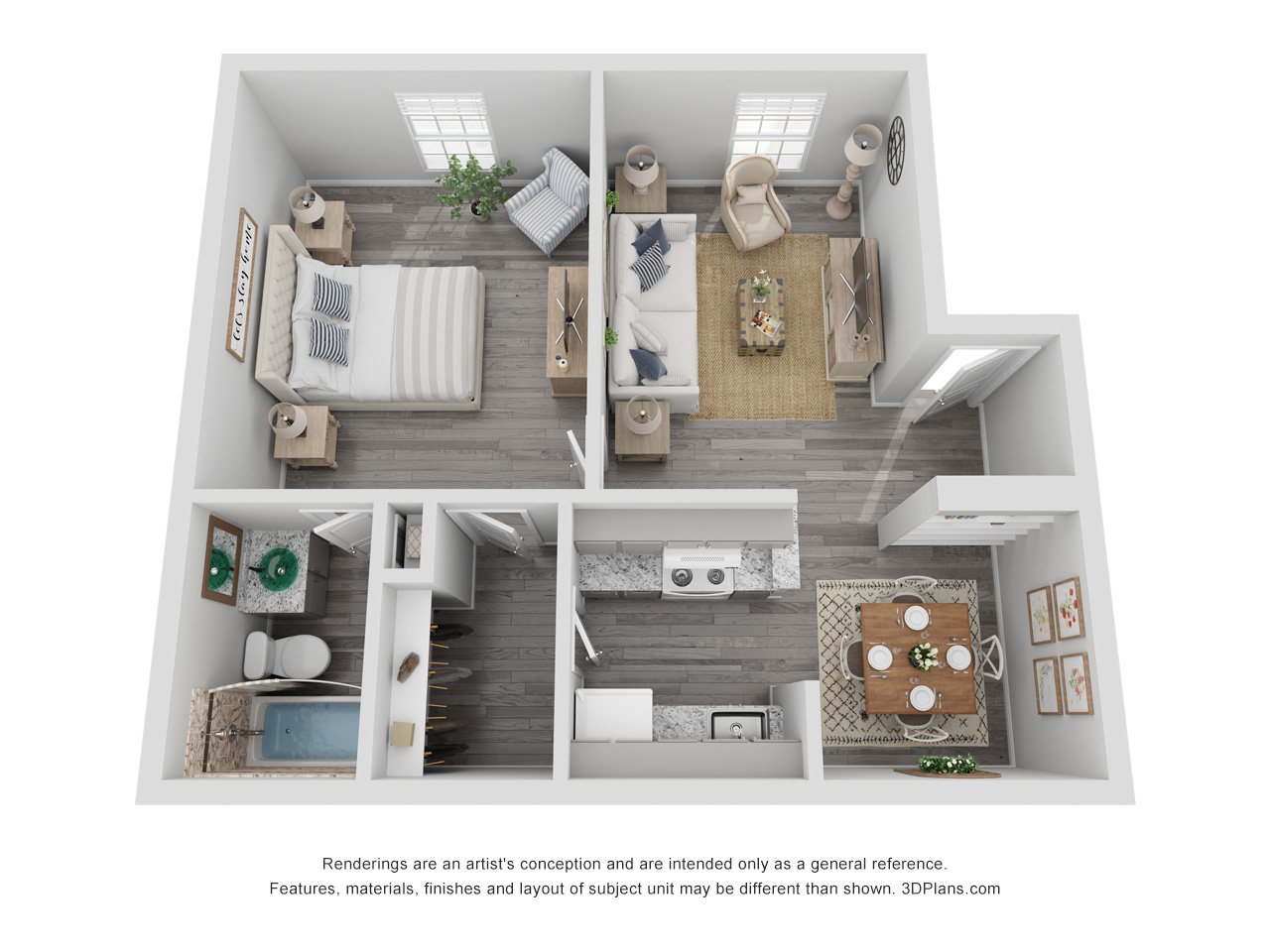 1x1A-R floorplan layout
