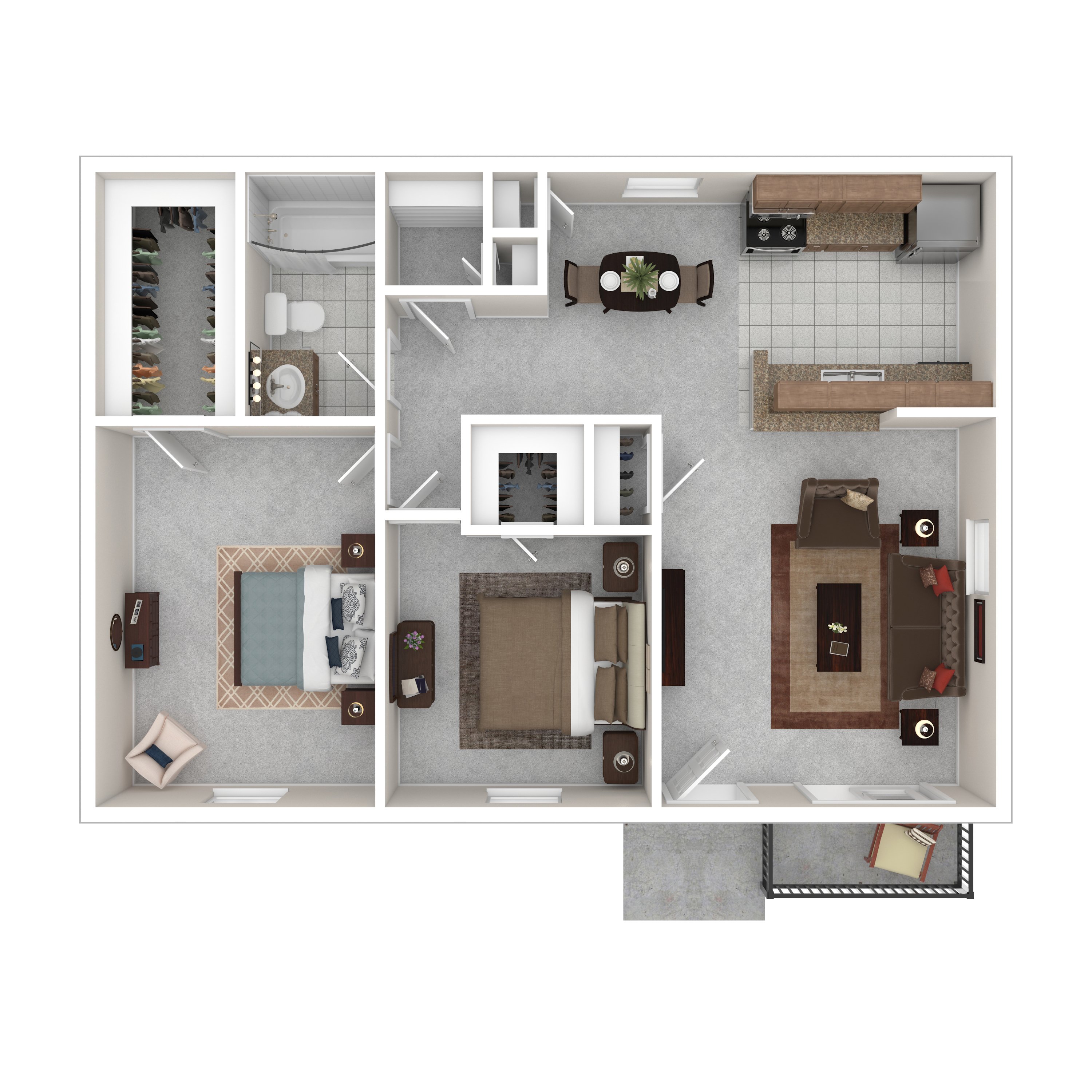 D-2 Renovated floorplan layout