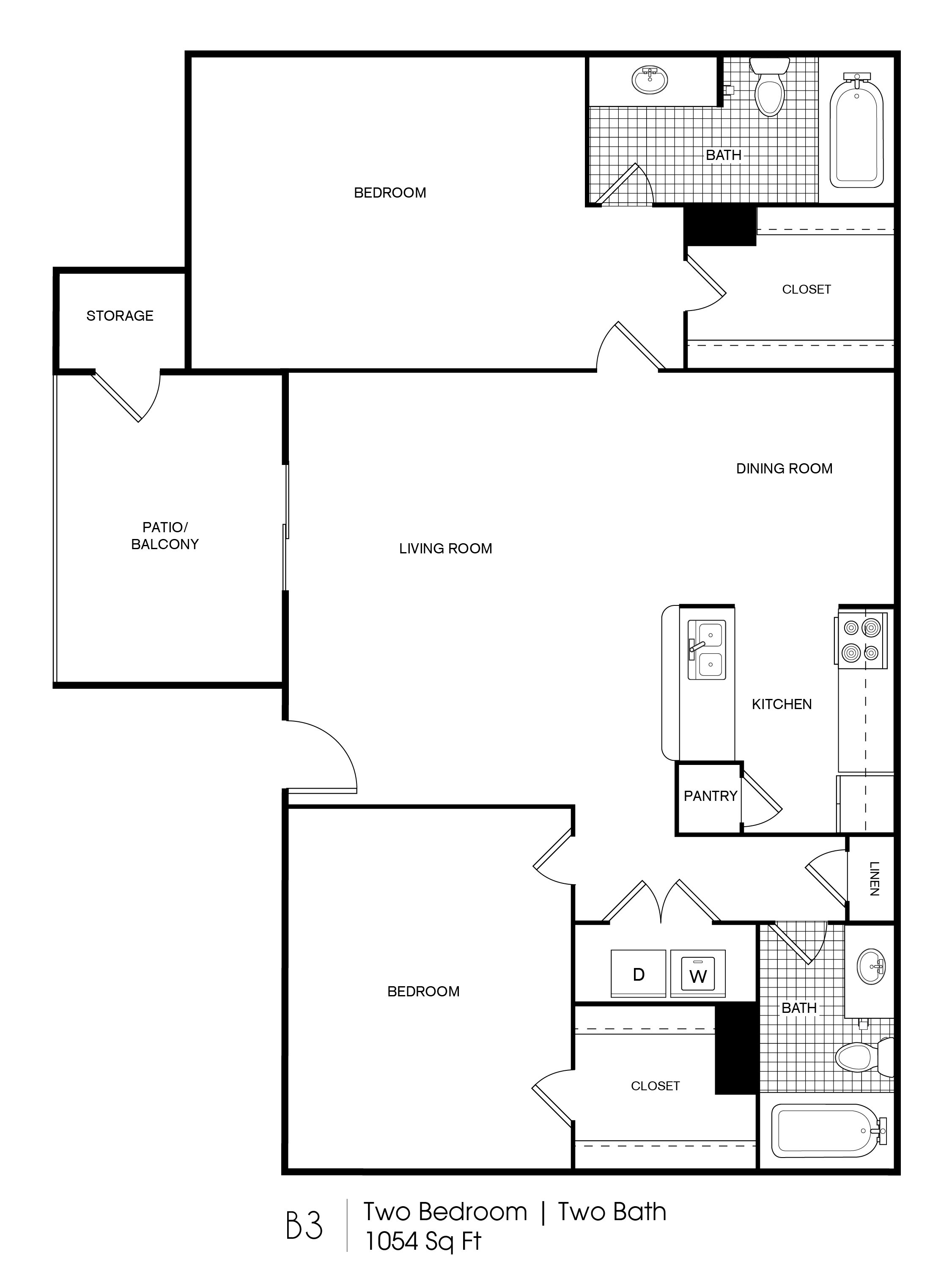 B3U floorplan layout