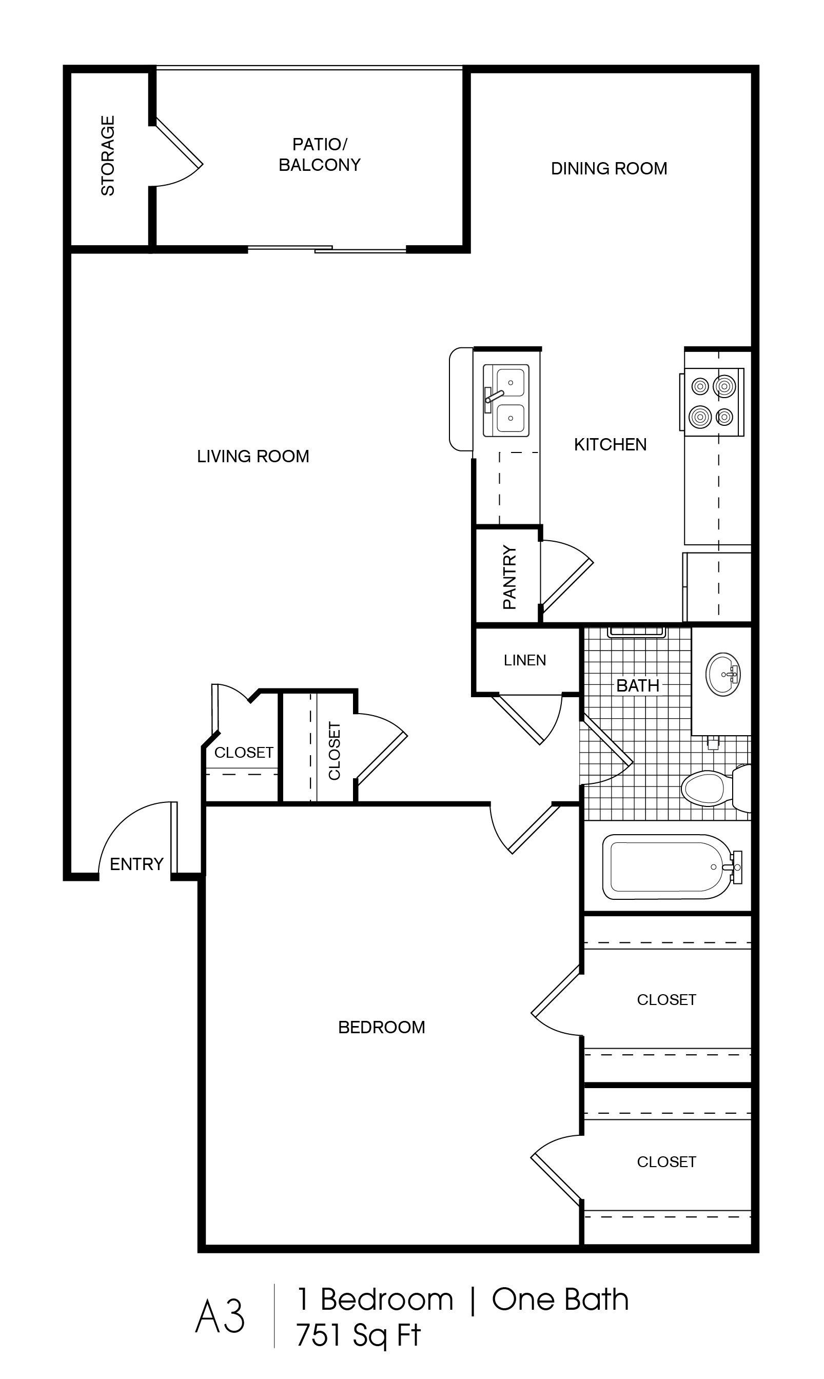 A3U floorplan layout