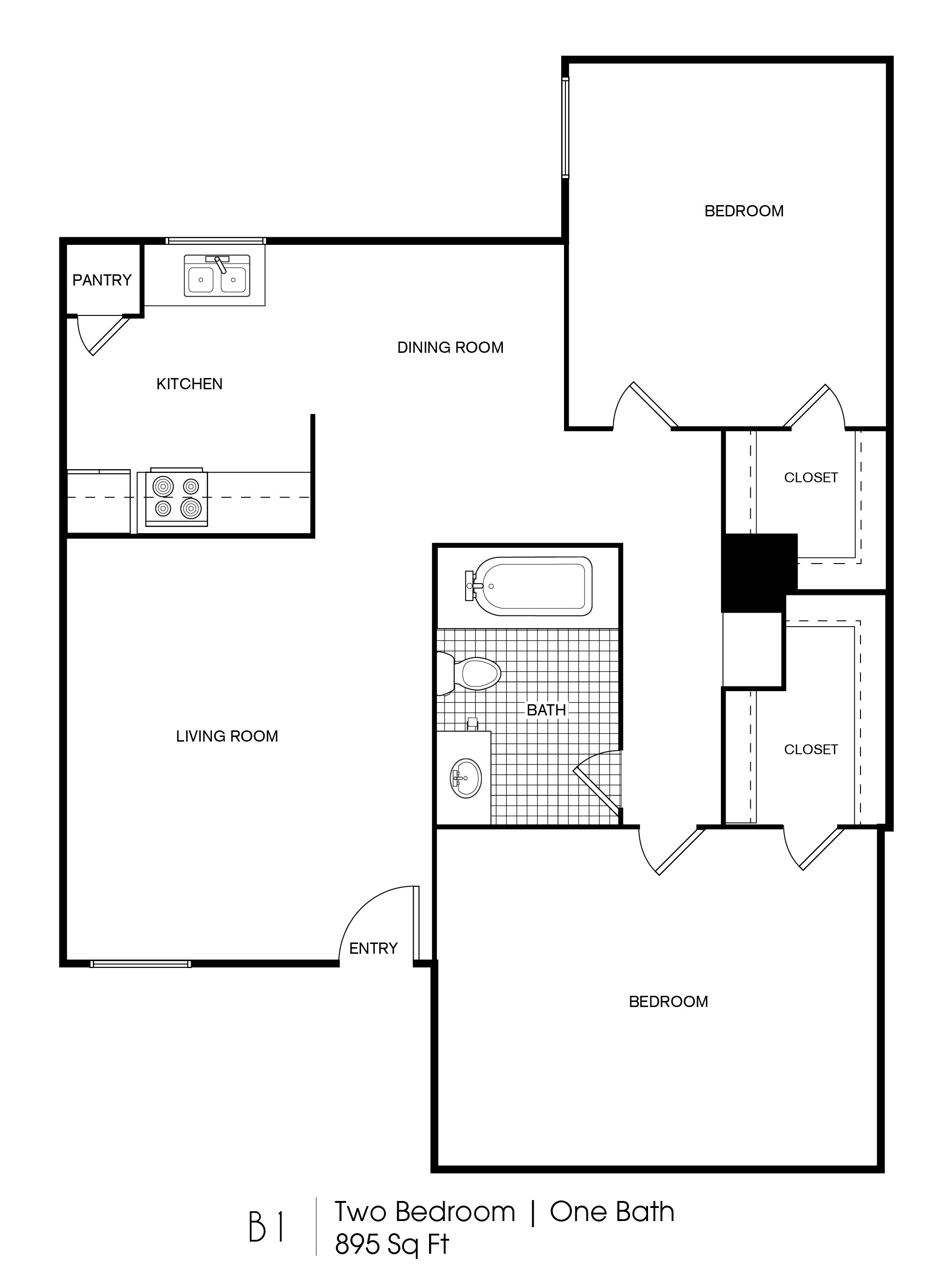 B1U floorplan layout