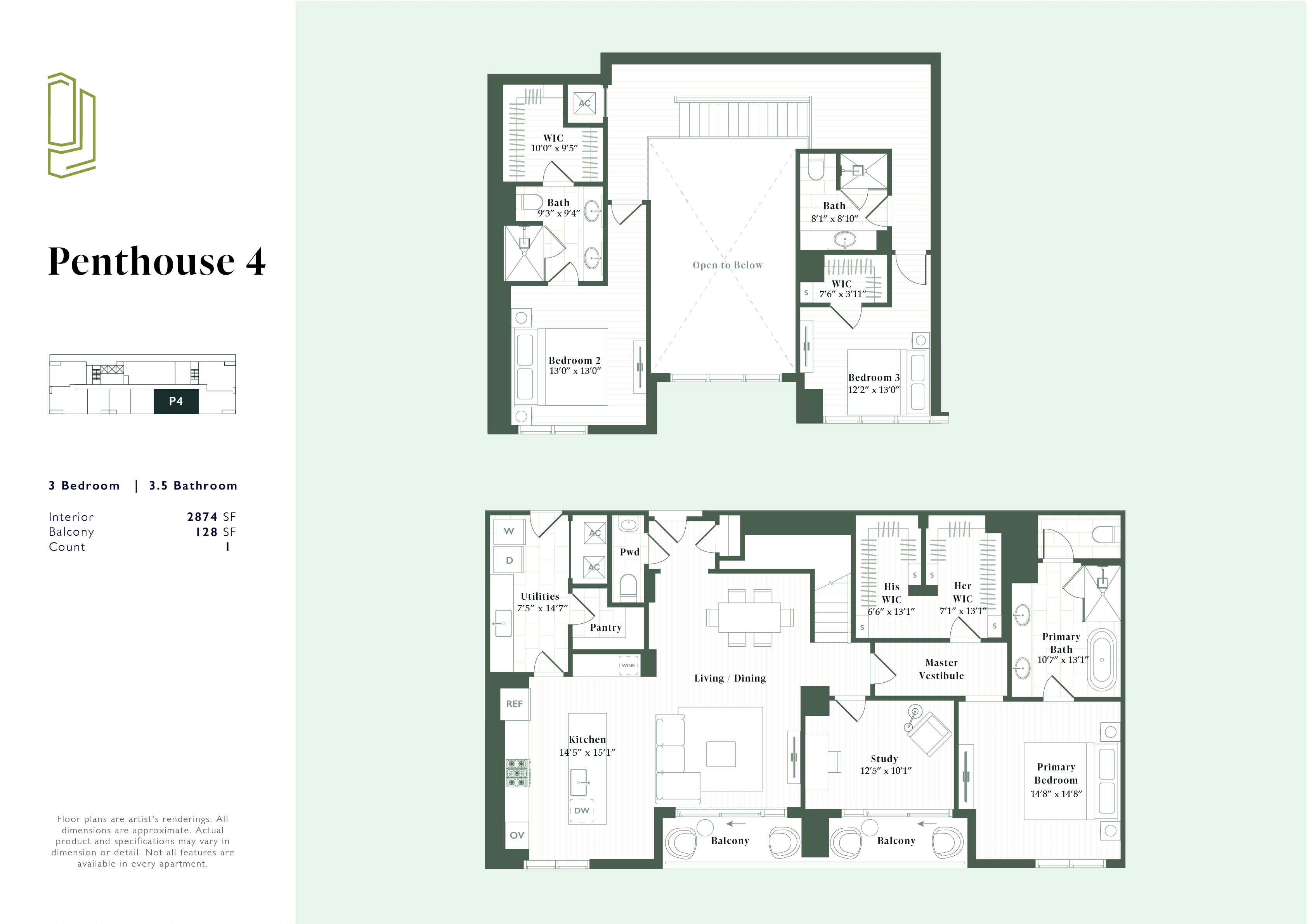 P4 floorplan layout